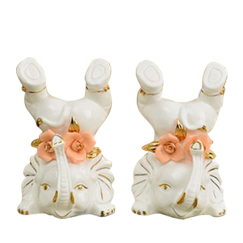 Modern Ceramic Elephant Statue – Stylish Home Decor Accent for Wine Cabinet, Living Room TV Console & Bedroom  Product Description