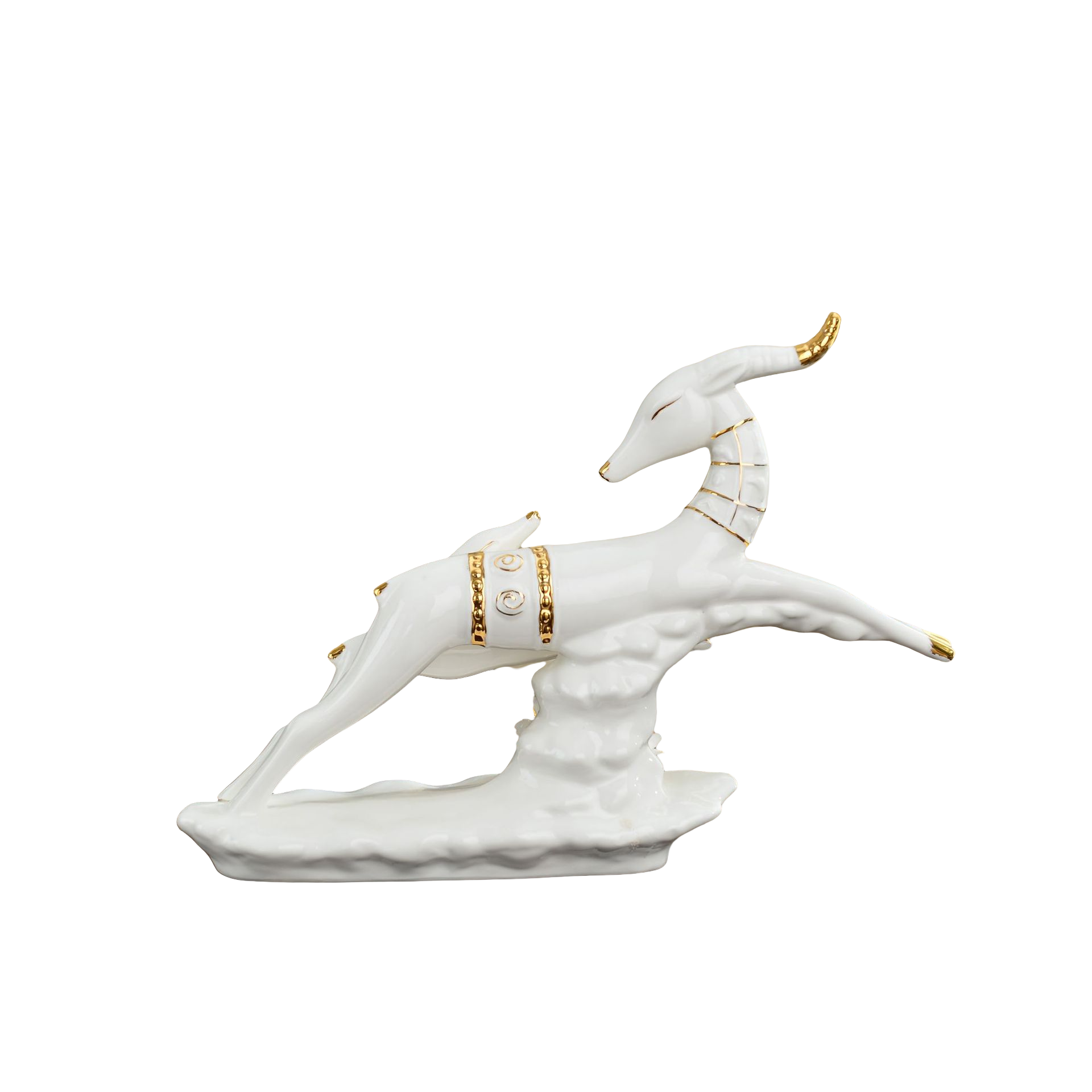 【Creative Feng Shui Wealth Mother & Baby Deer Ceramic Decorative Statue】— Elegant Home Accent for Living Room, TV Cabinet, & Bar Decor